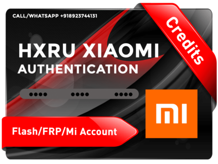HXRU Xiaomi Authentication Credit for Flash/FRP/Mi Account